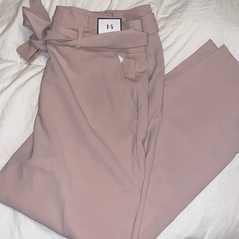 WHBM PINK TAPERED PANTS